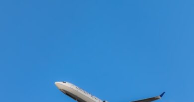 gray and blue airplane