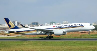 white and blue passenger plane on runway