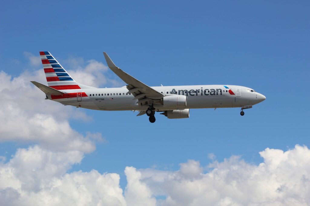 airplane in air