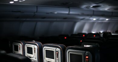 black and gray airplane seats