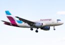 white Eurowings airplane